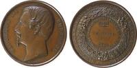 Napoleon Preismedaille Bronze Napoleon III. (1852 - 1870) - des Ministeriums für Landwirtschaft, an AM Jessen, Büste nach links / Mehrzeiler und Punzen -