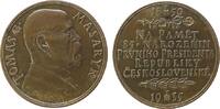 Tschechoslowakei Medaille 1935 Bronze Masaryk Thomas Garrigue (1850-1937), auf seinen 85. Geburtstag, v. Spaniel, ca. 50 MM vz