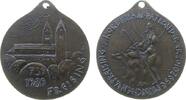 München tragbare Medaille Bronze Freising (München) - 1250 Jahre Stiftskirche, Kirchenansicht / S. Korbinian mit dem Bär nach linsk, v. Johannes Raphale P -