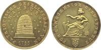 Hamburg Verdienstmedaille Silber vergoldet Patriotische Gesellschaft von Hamburg, für langjährige Dienstjahre, Bienenkorb 1765, sitzende Hammonia, ca. 27, -