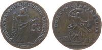 Harz-Münzmeisterpfennige Rechenpfennig Kupfer Schlemm J.W. - Harz, Clausthal, behelmte weibliche Gestalt mit Füllhorn und Waage - ET MENSURA / Fortuna mit Segel auf ei -