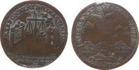 Harz-Münzmeisterpfennige Rechenpfennig Kupfer Bonhorst Heinrich - Harz, Clausthal, Waage zwischen Probierofen und Probierwaage / Taube mit Ölzweig über Harzgegend, ca. -