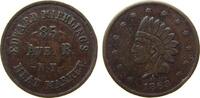 USA Marke Kupfer Edward Miehling's - 85 Ave. B - New York, Fleischmarkt, v. L. Roloff, ca. 24,3 MM, kleiner Randstoß -