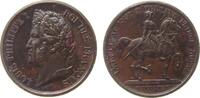 Frankreich Medaille Bronze Helene (1814-1858) - auf den Tod Ihres Gatten Ferdinand Philipp, Herzog von Orleans, Kopf seines Vaters Louis Philippe I -