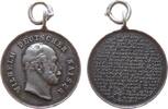 Wilhelm I. (1861-1888) tragbare Miniaturmedaille Silber Wilhelm I - Deutscher Kaiser (1797-1888), Büste nach rechts / das Vater Unser..., unsigniert, ca. 15,5 MM, ca. 1,5 Gramm -