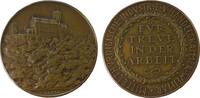 Goetz Medaille Bronze Weimar - Mittelthüringische Industrie und Handelskammer, Für Treue in der Arbeit, Wartburg / Mehrzeiler, v. K. Goetz, ca. -