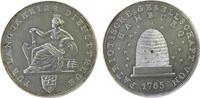 Hamburg Verdienstmedaille Silber Hamburg - Patriotische Gesellschaft - für langjährige Dienstjahre, Bienenkorb - 1765, sitzende Hammonia, mattiert, ca. 33 -