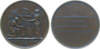 Frankreich Medaille Bronze Charles X. (1824-1830) - in Erinnerung an die Franzosen welche für die Freiheit starben, weibliche Gestalt hält Fahne und -