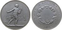 Frankreich Medaille Silber Union de la Paix Sociale - Friedensbund, Sämann vor pflügendem Bauer auf Feld / Gravur und leeres Gravurfeld, v. Lagrange -