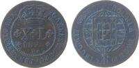Brasilien 40 Reis Br Joao VI (1818-22), R (Rio de Janeiro), mit Kreuz in der Krone -