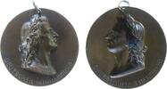 Schiller tragbare Medaille Bronzeblech Schiller Friedrich (1759-1805) - Deutscher Schillerbund, Dichter, Büste nach rechts, einseitig, ca. 40 MM, plastisch -