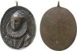 Personen tragbare Medaille o.J. Bronzeguß Artnerin Susanne geb. Dirnbergerin, Brustbild in Renaissancetrace und Halskrause halblinks, einseitig, ...