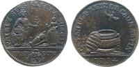Jetons Jeton Bronze Metz - auf die Taufe des Casimir Metz de Caumartin, Lothringen, der Heilige Geist über Taufbecken / der Täufling liegt zw -