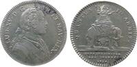Jetons Jeton Silber Louis XV. (1715-1774) - Extraordinaire des Guerres, Büste nach rechts / Kriegselefant, Signatur: Le Blanc, ca. 28,5 MM, c -