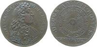 Jetons Jeton Bronze Louis XIV. (1643-1715) - auf die Bauwerke des Königs, Batiments du Roi, Brustbild nach rechts / Sonne und Sternzeichen, c -
