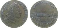Jetons Jeton Bronze Louis XV. (1715-1774) - auf La Ville de Paris, Brustbild nach rechts / Stadtansicht mit der Seine und Brücke, Signatur: -