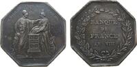 Jetons Jeton Silber Banque de France AN VIII, Minerva und Fortuna / Schrift im Kranz, v. Dumarest, ca. 36,2 MM, ca. 23,4 Gramm, Randpunze: Ha -