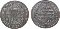 Brasilien 960 Reis Ag Joao VI als Prinzregent, Bahia, Patagon, ca. 26,8 Gramm, Fonrobert 8779, Überprägungsspuren -