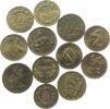 Spielgeld Spielmarke Lot Messing Münchner Kindel, Pferd etc., ca. 15 und 13 MM, 12 Stück -