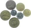 Spielgeld Spielmarke Lot Messing + Zinn (?) Schiffe etc., ca. 12,5 bis 20,5 MM, 7 Stück -