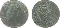 Rechenpfennig Rechenpfennig Messing versilbert Weidinger Johann Friedrich - Louis XV., Nürnberg, Büste nach rechts / Lilienwappen, ca. 18,5 MM -