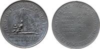 Medicina in nummis tragbare Medaille Zinn Schlesien - auf die Hungersnot und Teuerung, drei Betende vor Kirche - oben das Auge Gottes / Lebensmittelpreise, ca. 42,5 -