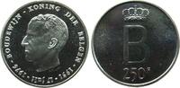 Belgien 250 Francs 1976 Ag Boudouin, der Belgen unc