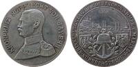 vor 1914 Medaille Bronze versilbert Rupprecht Kronprinz von Bayern - Erinnerungstag der Armee und Marine, Nürnberg, Brustbild nach links / Stadtan -