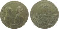 Rußland Jeton Messing Alexander I (1801-1825), auf die Völkerschlacht bei Leipzig, Brustbilder Alexander und Franz I von Österreich gegenüber -