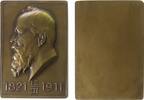 Bayern Plakette Bronze Luitpold (1821-1912) - auf seinen 90. Geburtstag, und sein 25jähriges Regierungsjubiläum, Büste nach links, einseitig, v. -