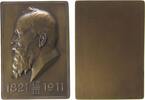 Bayern Plakette Bronze Luitpold (1887-1912) - auf seinen 90. Geburtstag, Büste nach links, einseitig, v. Mayer & Wilhelm, ca. 41 x 59 MM -
