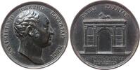 Bayern Medaille Eisenguß Maximilian I. (IV.) Joseph (1799-1825) - auf sein 25-jähriges Regierungsjubiläum, Büste nach rechts / Triumphbogen mit -