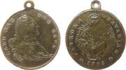 Bayern tragbare Medaille Bronze Carl Albrecht (1726-45) - als Kaiser Karl, Bayern, Brustbild nach rechts / Madonna, ca. 32 MM -