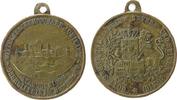 Bayern tragbare Medaille Bronze Wittelsbach - 700jähriges Jubiläum, Bayern, Schloßansicht / Wappen, ca. 24,5 MM, feine Reibespuren -