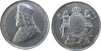 Bayern Medaille Zinn Ludwig II v. Bayern (1864-86), auf die 700 Jahrfeier des Hauses Wittelsbach, Brustbild Ottos v. Wittelsbach nach links / Kr -