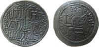 Ungarn Follis / Skyphat Ku Bela III (1172-96), nach byzantinischem Vorbild, zwei Herrschergestalten zw. Langkreuzen, unten III, / Madonna thront von vor -
