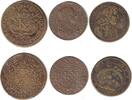 Jetons Lot zu 3 Jetons div. Bronze Louis le Grand o.J. Edif Regis (25 MM), Louis XIIII. O.J. Consilio (24 MM), gekröntes K 1559 (28,8 MM) F-VF, ss