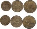 Jetons Lot zu 3 Jetons div. Bronze Louis XVI. 1793 (26,5 MM - auf seinen Tod), Louis XVI. 1790 (24 MM - Reiterstandbild - Schrötlingsriß), unbeka...