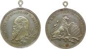 Bayern tragbare Medaille Bronze versilbert Luitpold (1886-1912) Prinzregent - auf seinen 70. Geburtstag, Bayern, Büste nach links / bayerischer Löwe hält -