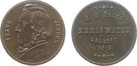 USA Medaille Bronze Jaudon Frank - Sage's Numismatic Gallery, Büste nach links / Schrift, ca. 30,8 MM, glatter Rand, plain edge -