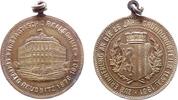 Städte tragbare Medaille Bronze Leipzig Reubnitz - auf die 25Jahrfeier der II. Städischen Realschule, Gebäude / Wappen, ca. 28,5 MM -