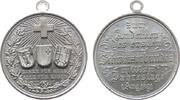 Schweiz tragbare Medaille Zinn Schweizerbund - auf den 600. Jahrestag, drei Wappen unter strahlendem Kreuz / Mehrzeiler, c. 33,5 MM -