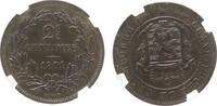 Luxemburg 2 1/2 Centimes 1901 Br Adolphe, Barth, in GENI Kapsel MS63 AU-