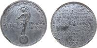 Medicina in nummis Medaille Zinn Gotha - auf die Teuerung und Hungersnöte, Sachsen-Coburg-Gotha, Fortuna auf Weltkugel -Nach Regen folgt Sonnenschein / Me -
