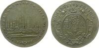 Jetons Jeton 1733 Messing Louis XV. (1715-1774) - auf die Handelskammer in Nancy, Chambre de Ville de Nancy, Stadtansicht / Wappen, ca. 28,5 MM ss