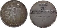 Frankreich 1976 Silber Chemische Industrie - Prämienmedaille verliehen an Pierre Behra, Stele mit der Büste von Lavoisier - daneben Waage und ba ...