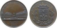 Frankreich Medaille Bronze Nancy - auf die Handelskammer, Lothringen, Gekröntes Wappen / Place Stanislas, v. Borrel ca. 33,7 MM, Randpunze: Hand, kl -