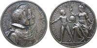 Frankreich Medaille Bronze versilbert Louis XIII. (1610-1643) - auf seinen Regierungsantritt, unter der Vormundschaft seiner Mutter Maria Medici, be -