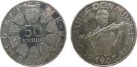 Österreich 50 Schilling Ag Donauwalzer, Patina -