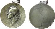 Schiller tragbare Medaille Silberguß Schiller Friedrich (1759-1805), Büste nach links, einseitig, Rückseite drei Punzen: SOMMER, 835 und WS (?), ca. 40 MM, -